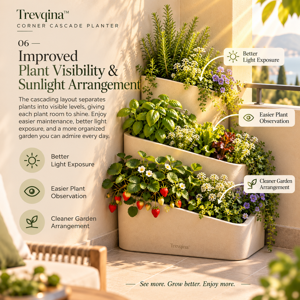 Trevqina™ Corner Cascade Planter