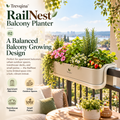 Trevqina™ RailNest Balcony Planter