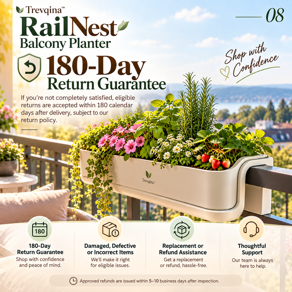 Trevqina™ RailNest Balcony Planter