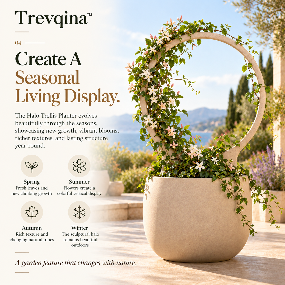 Trevqina™ Halo Trellis Planter