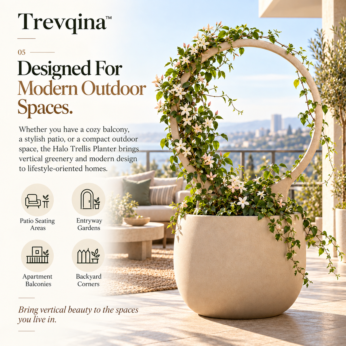 Trevqina™ Halo Trellis Planter