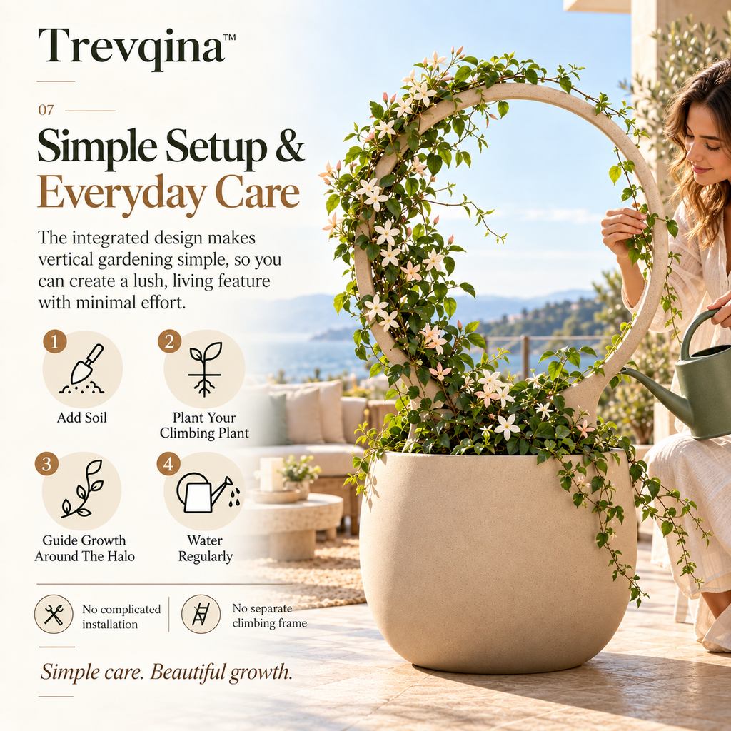 Trevqina™ Halo Trellis Planter