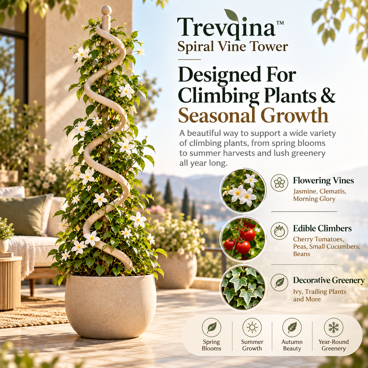 Trevqina™ Spiral Vine Tower