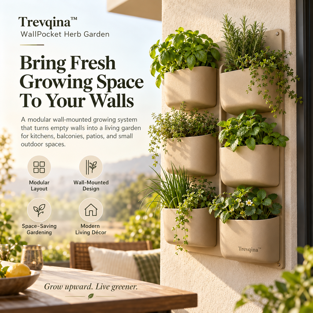 Trevqina™ WallPocket Herb Garden