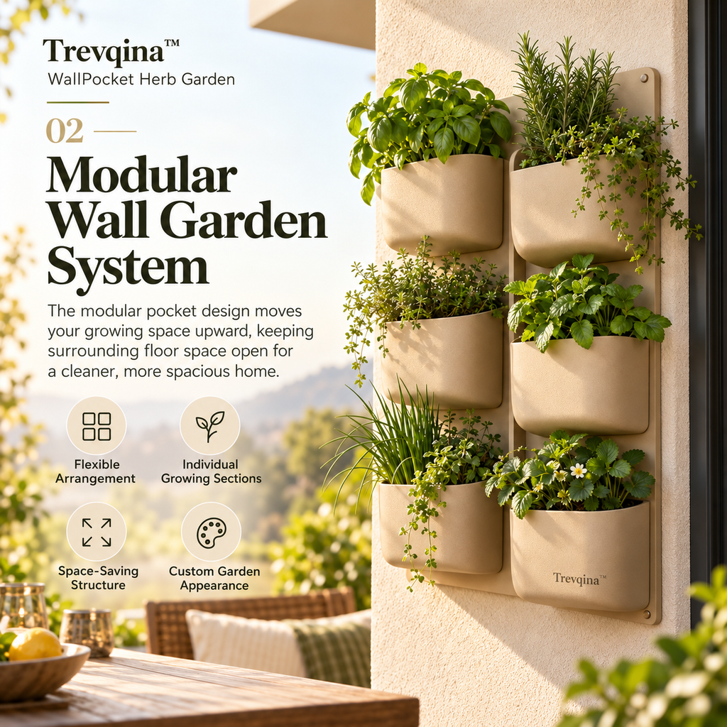 Trevqina™ WallPocket Herb Garden