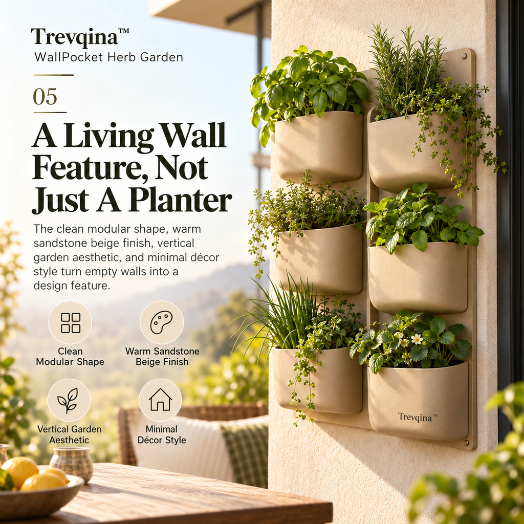 Trevqina™ WallPocket Herb Garden