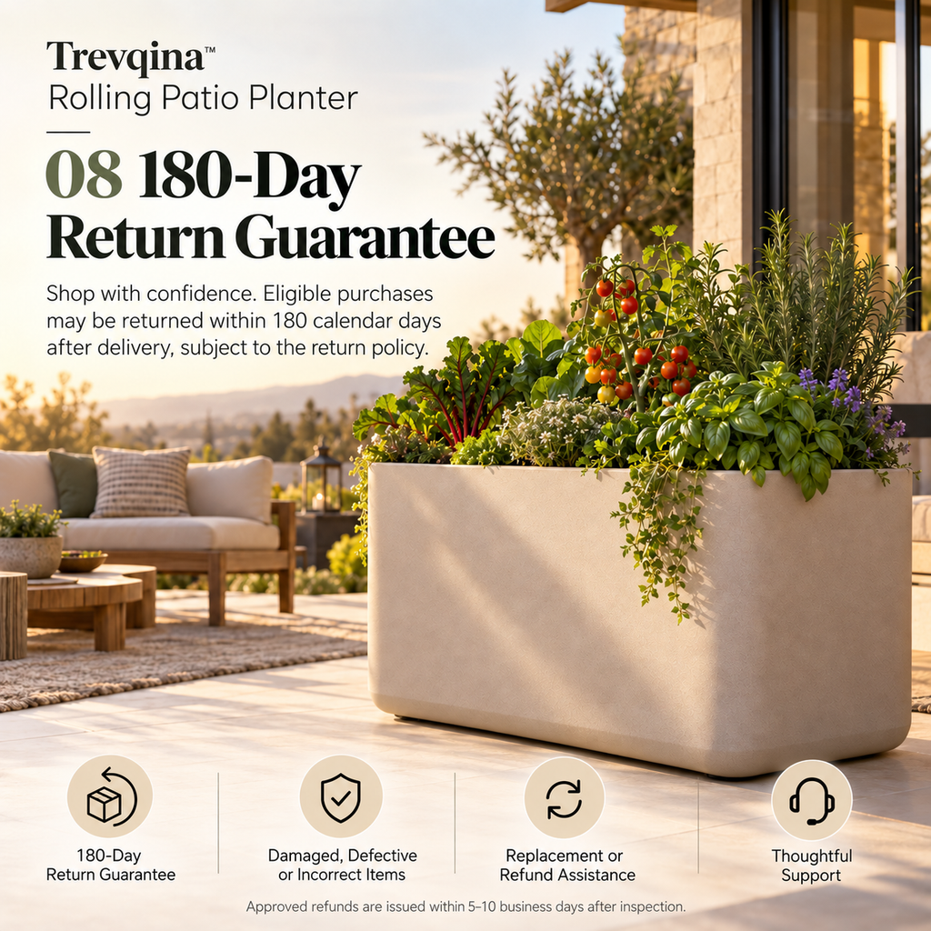 Trevqina™ Rolling Patio Planter