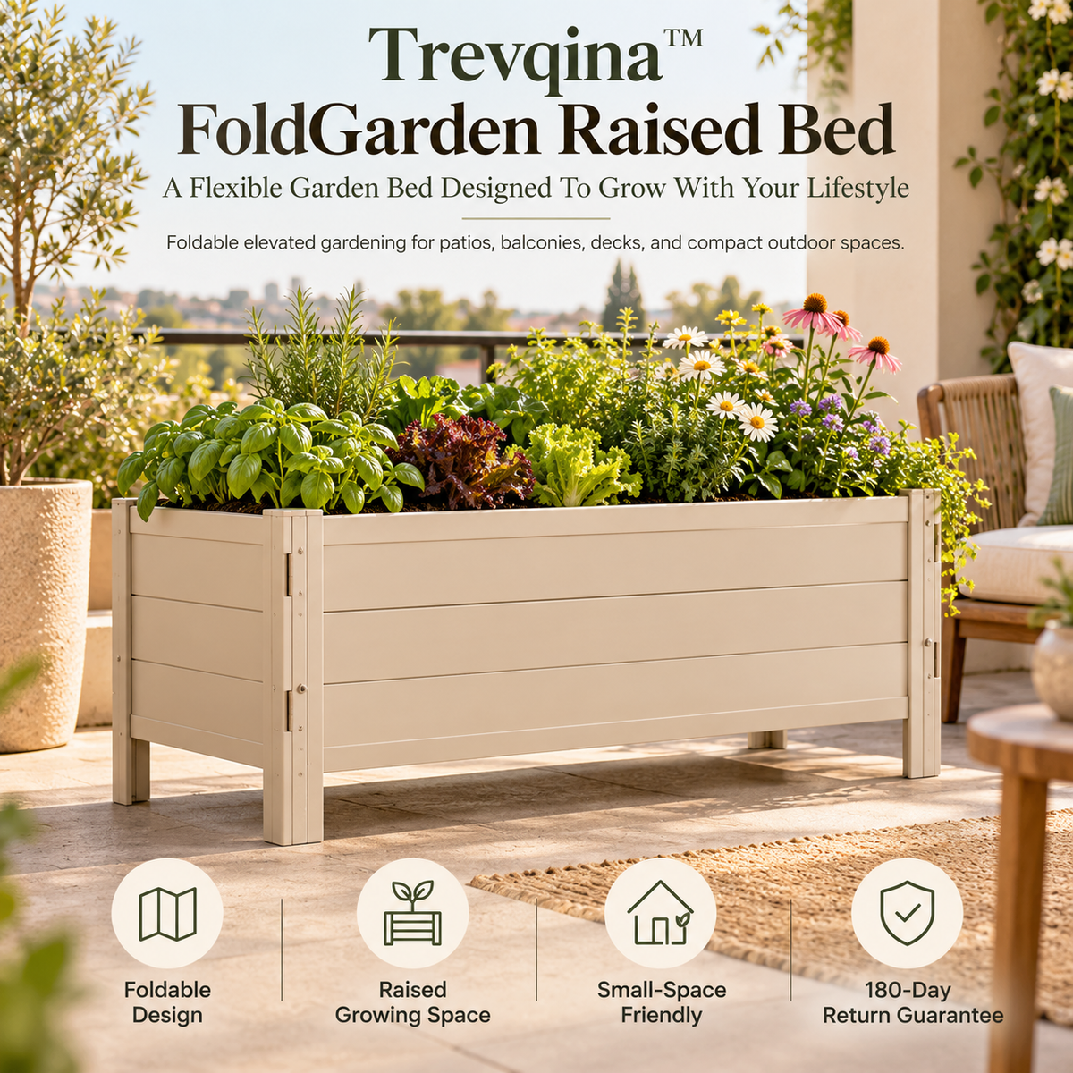 Trevqina™ FoldGarden Raised Bed