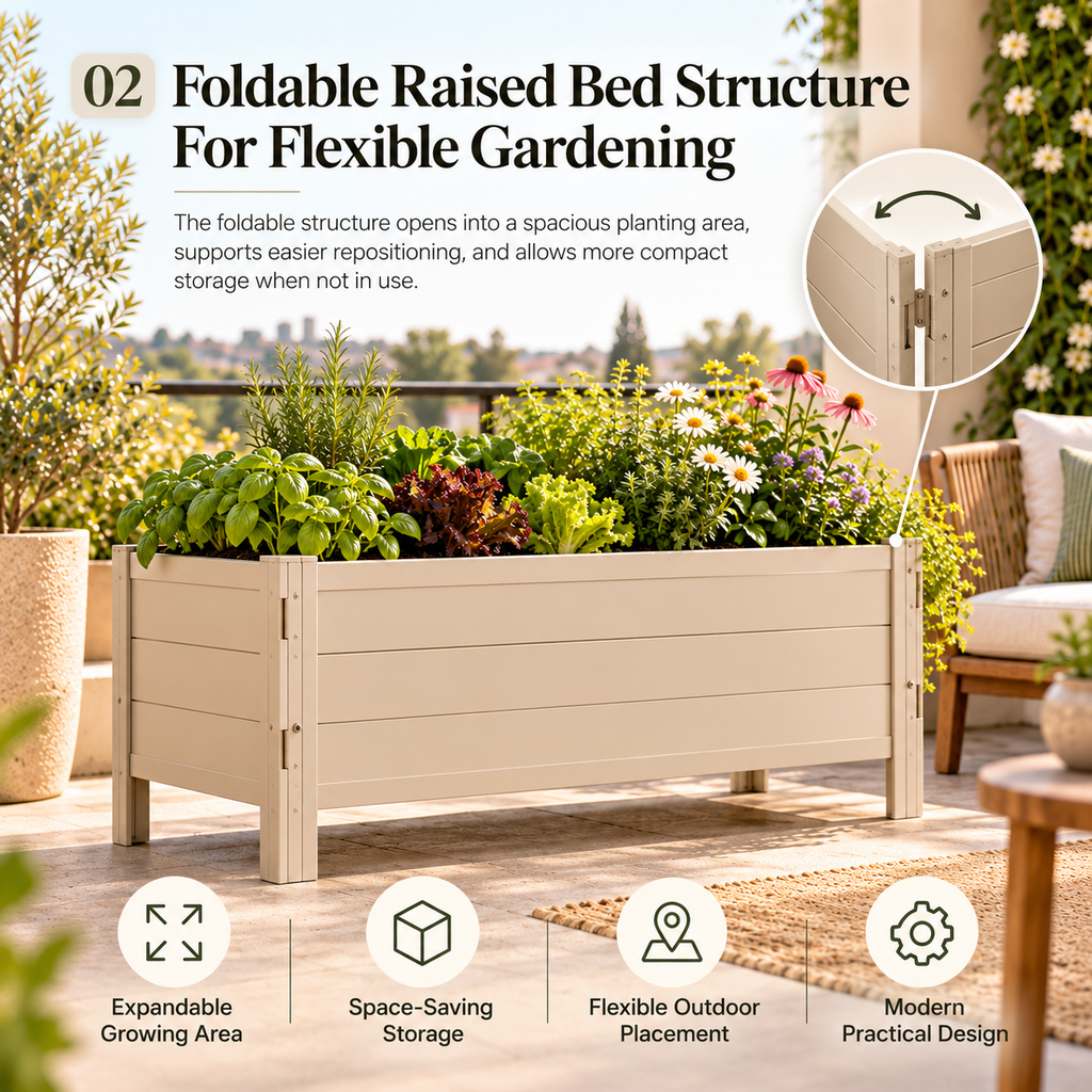Trevqina™ FoldGarden Raised Bed