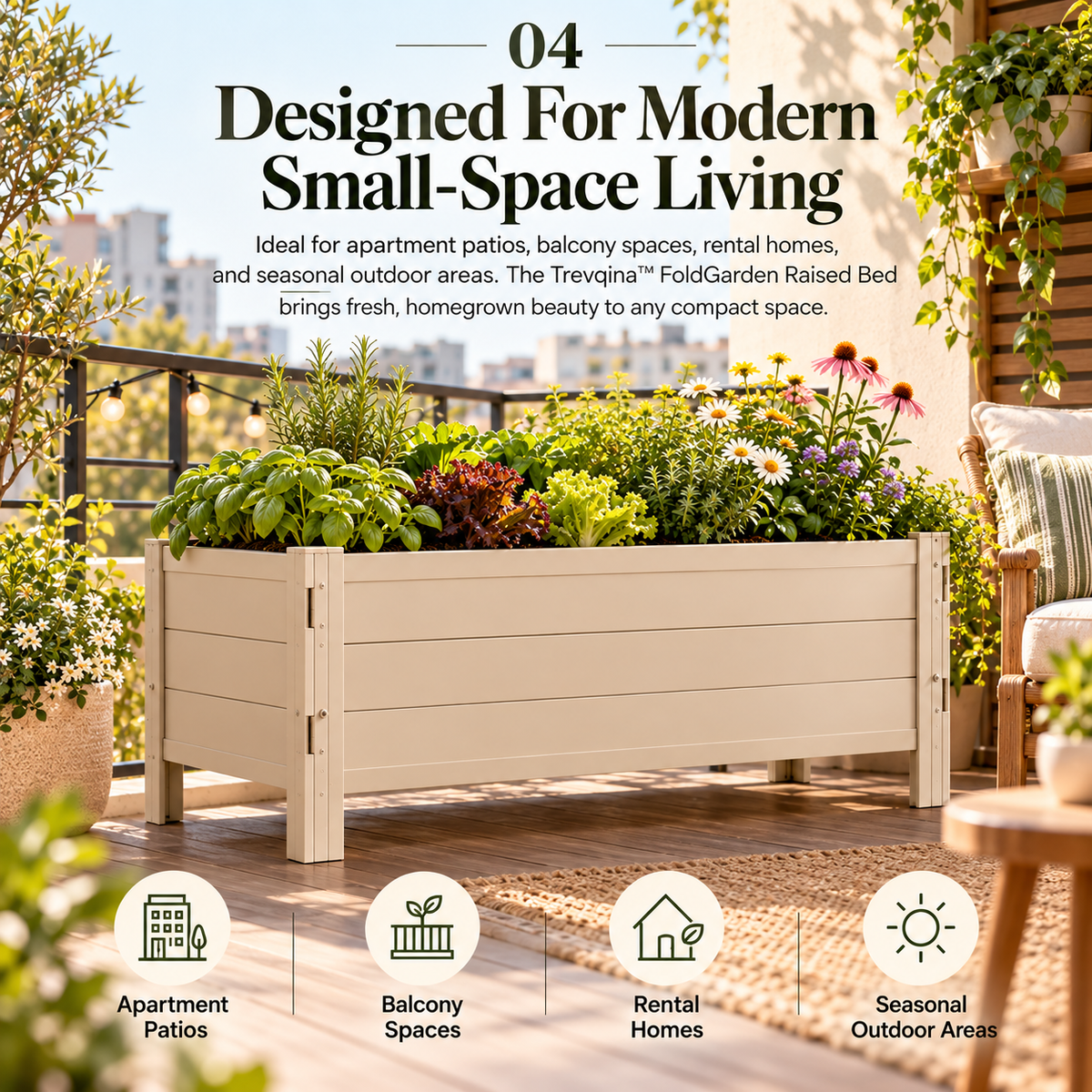 Trevqina™ FoldGarden Raised Bed