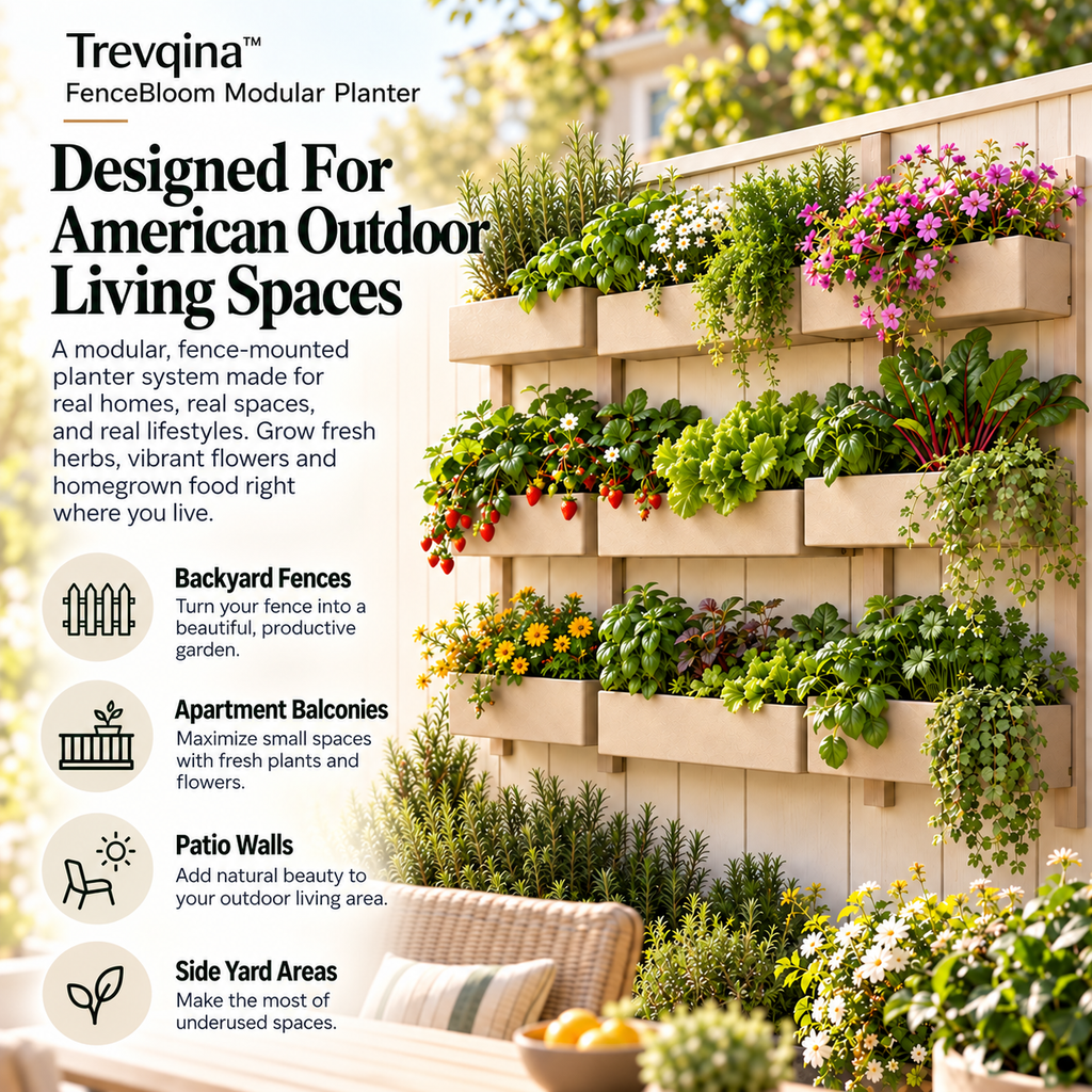 Trevqina™ FenceBloom Modular Planter