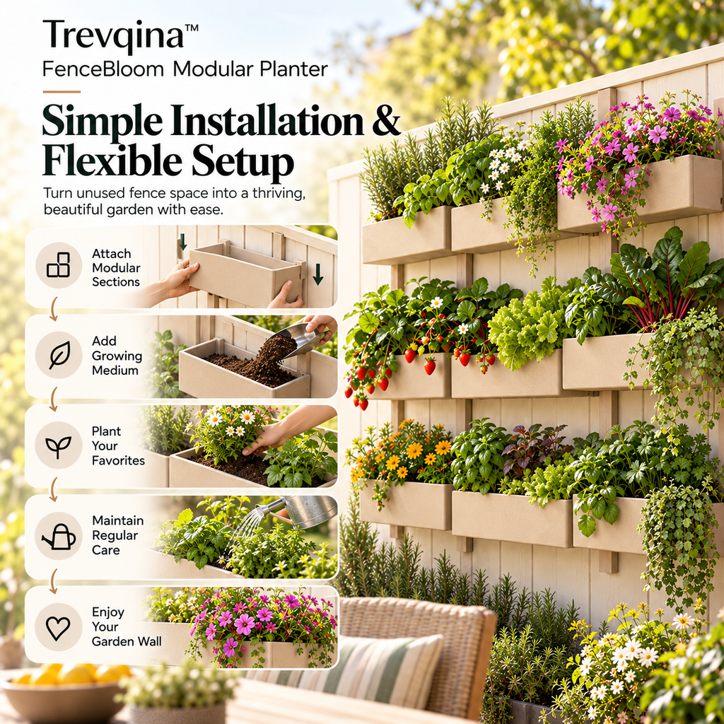 Trevqina™ FenceBloom Modular Planter